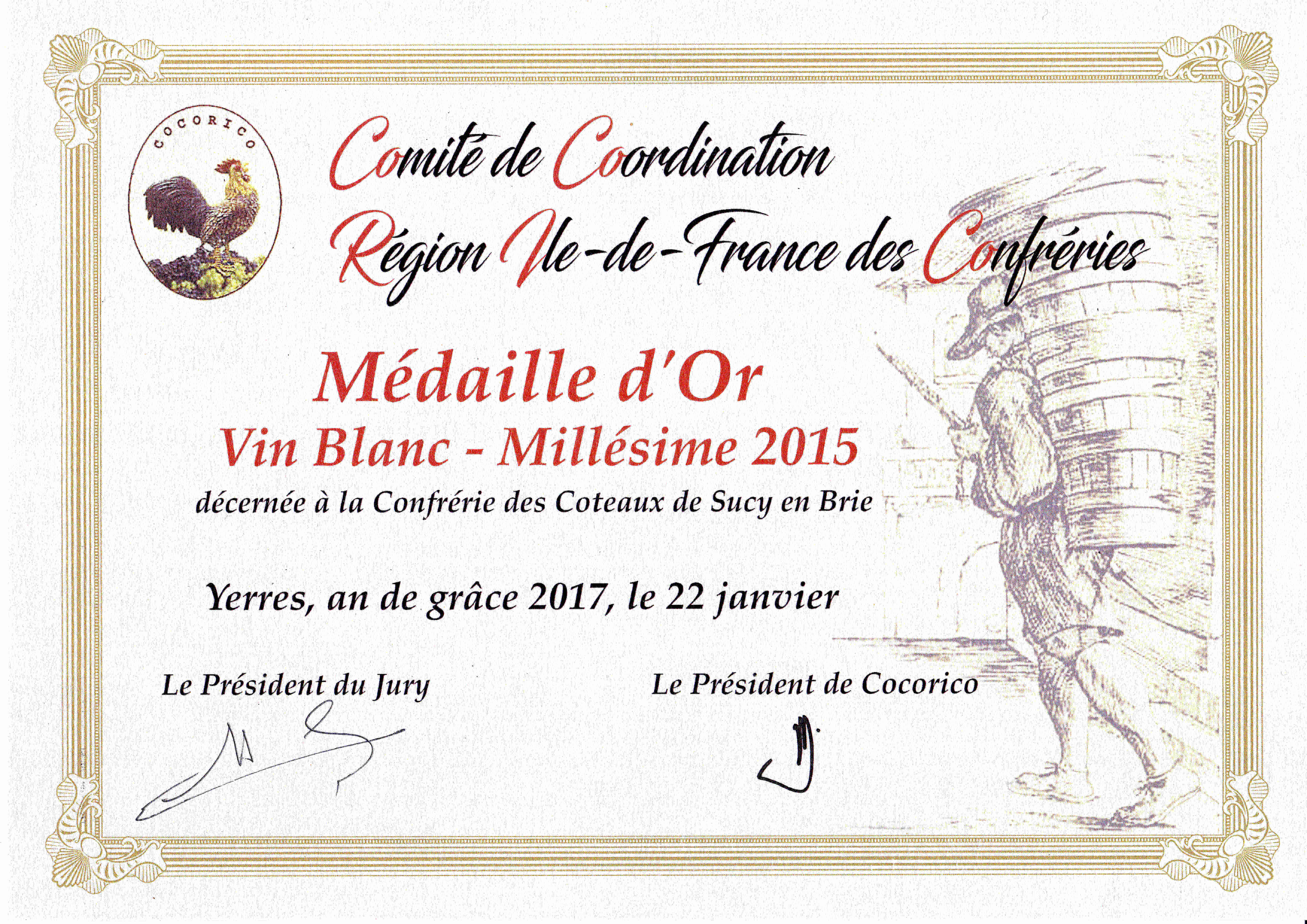 Médaille 2015